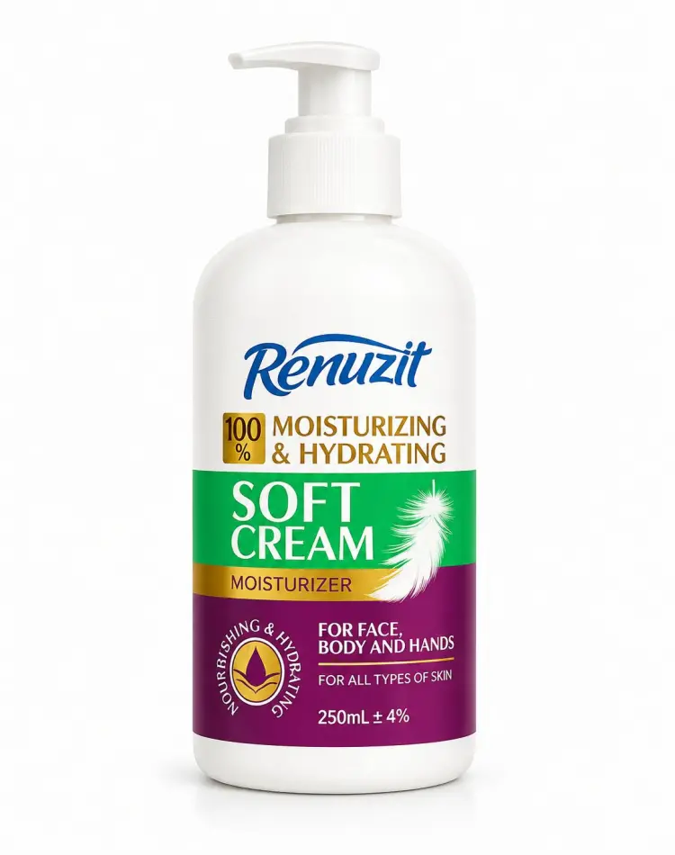 کرم آبرسان و مرطوب‌کننده پمپی رینوزیت مدل Soft حجم ۲۵۰ میلی‌لیتر