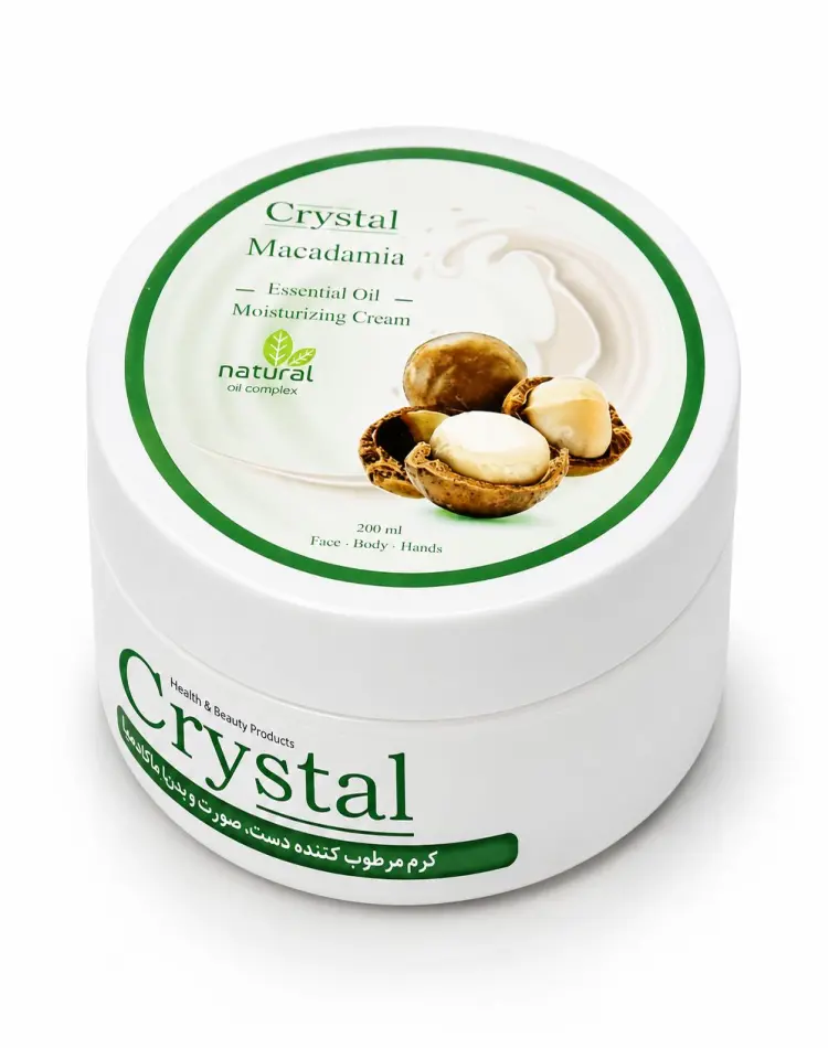 کرم مرطوب‌کننده کریستال مدل Macadamia حجم ۲۰۰ میلی‌لیتر